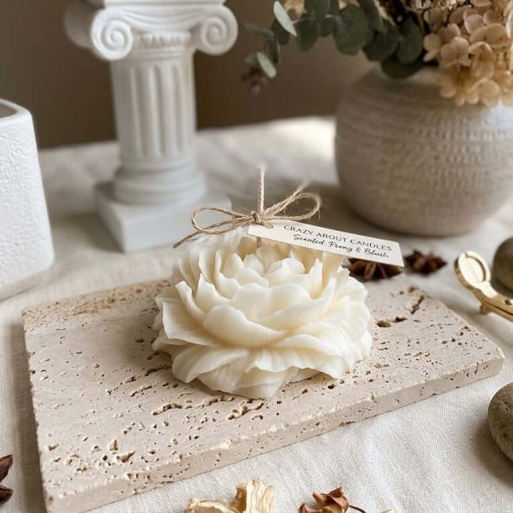 Sculpted Peony Soy Wax Candle