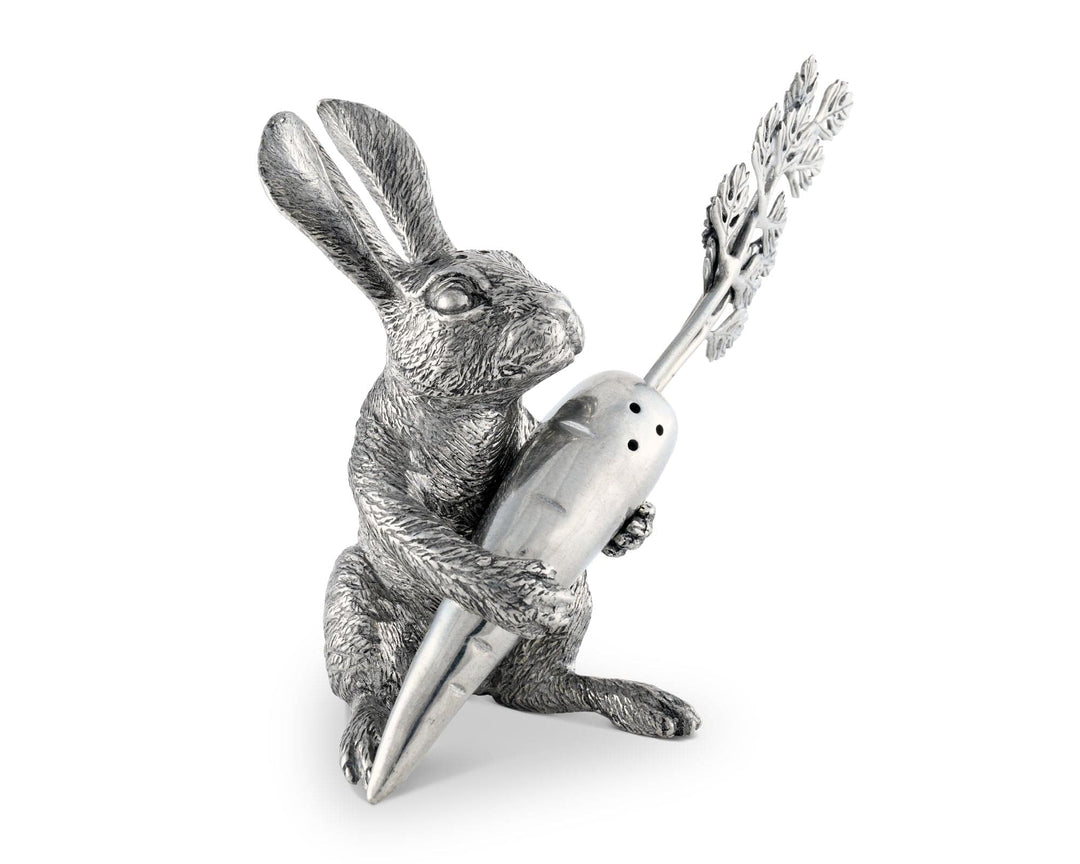 Pewter Rabbit and Carrot Salt & Pepper Shaker Set