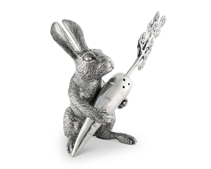 Pewter Rabbit and Carrot Salt & Pepper Shaker Set