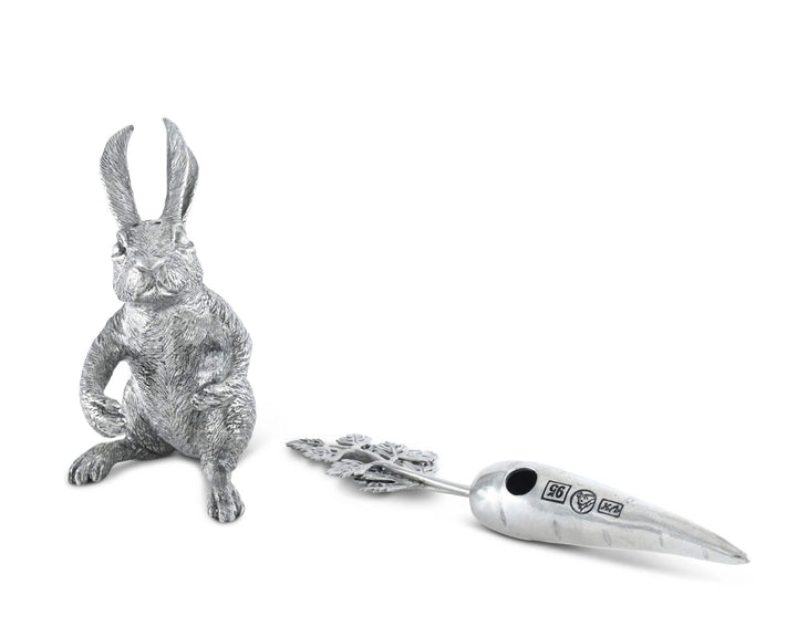 Pewter Rabbit and Carrot Salt & Pepper Shaker Set
