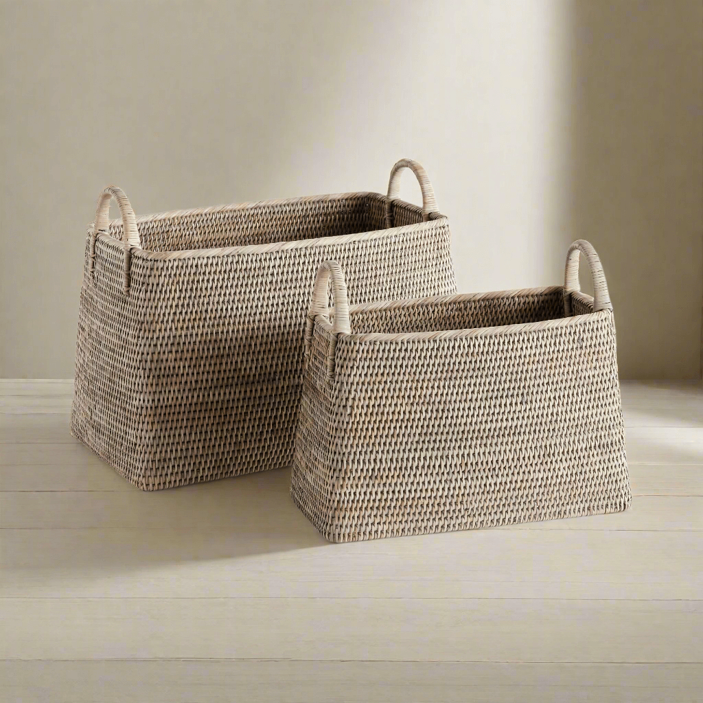 Rattan Magazine Storage Baskets
