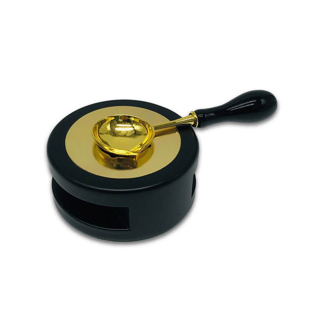 Sealing wax warmer and spoon