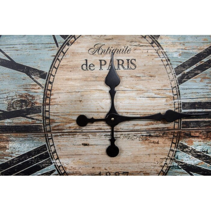 French Country Turquoise Distressed Paris Wall Clock