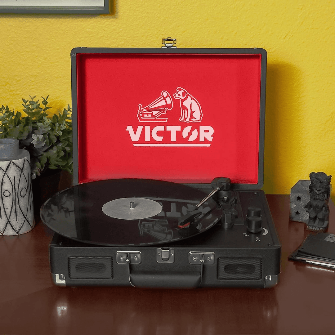 Victor Metro Portable Suitcase Turntable with Dual Bluetooth