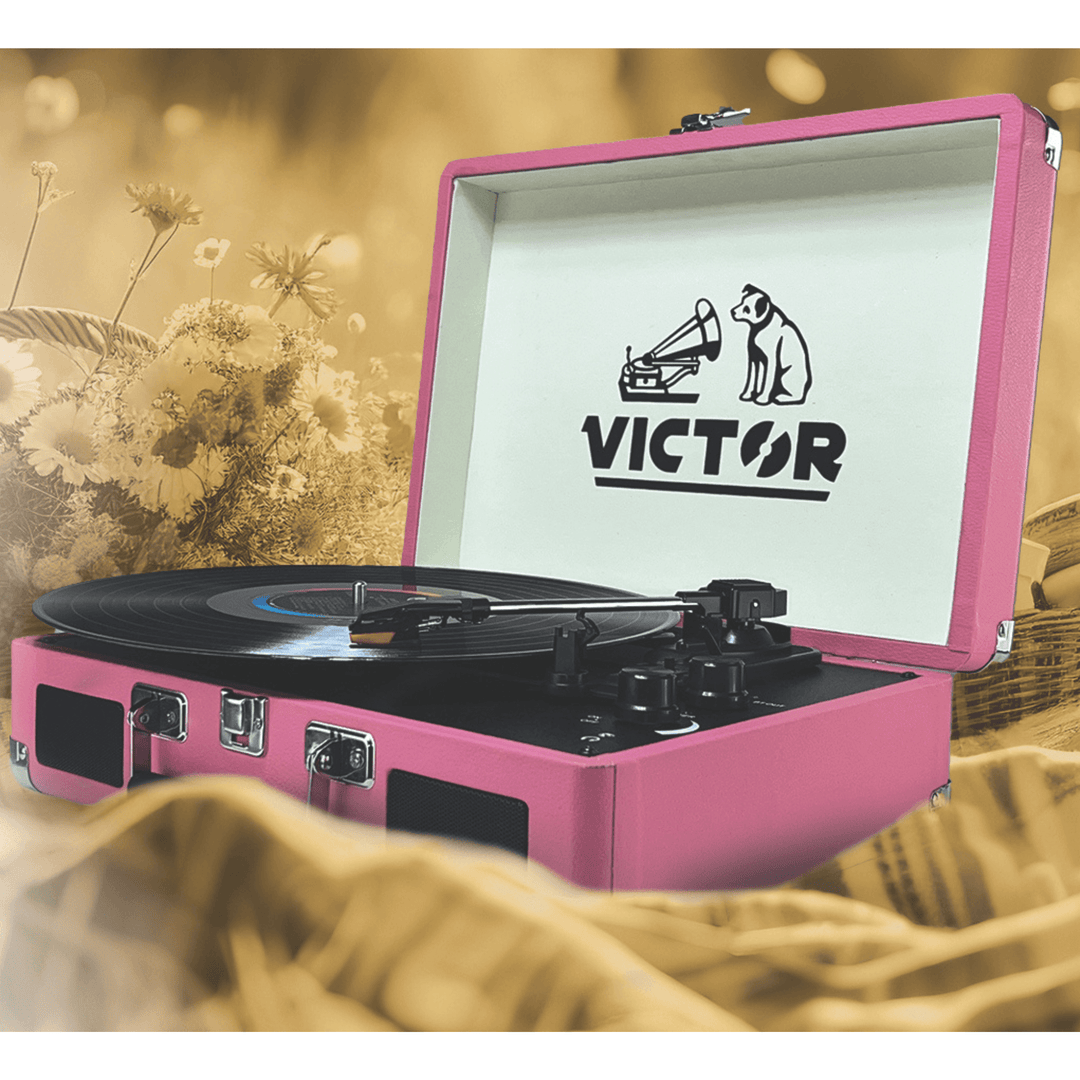 Victor Metro Portable Suitcase Turntable with Dual Bluetooth