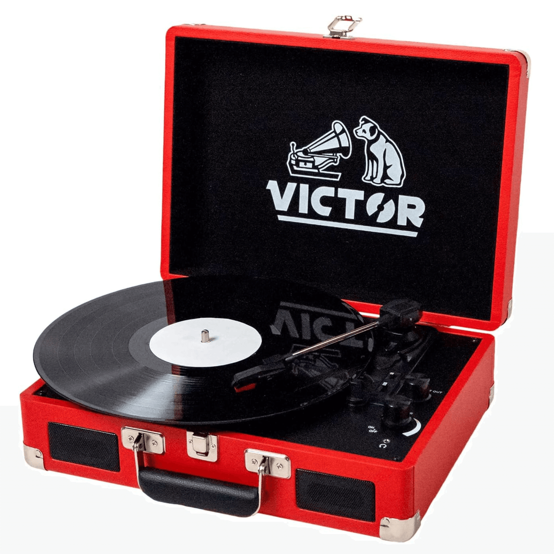 Victor Metro Portable Suitcase Turntable with Dual Bluetooth