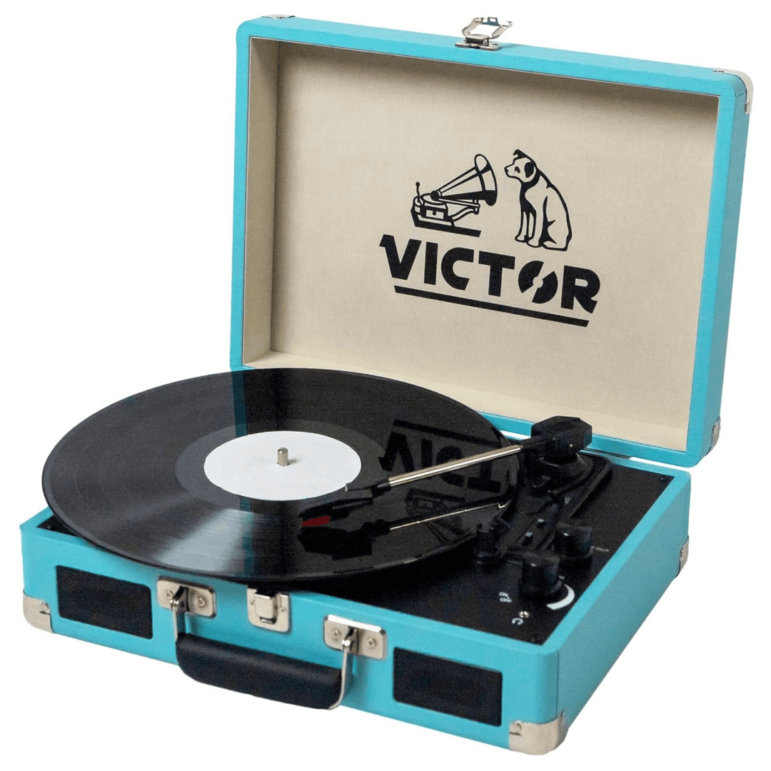 Victor Metro Portable Suitcase Turntable with Dual Bluetooth