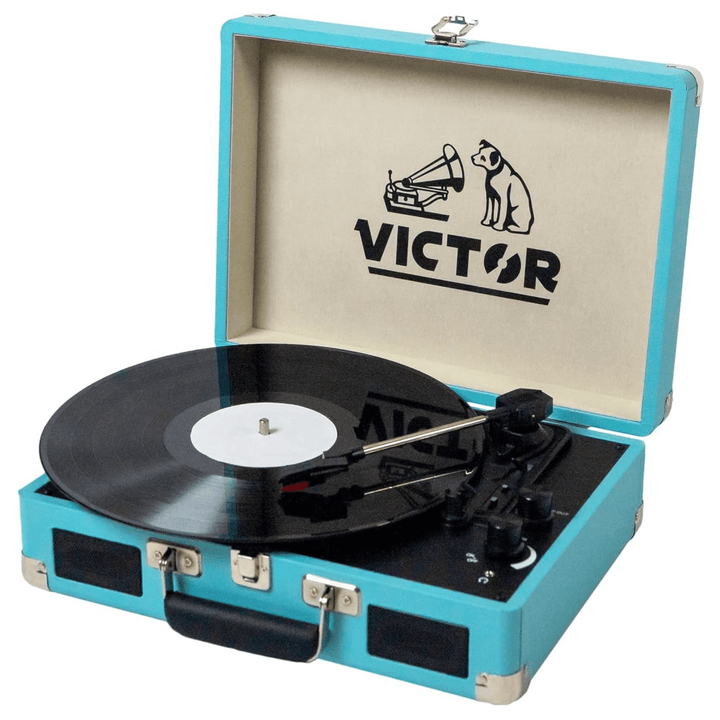 Victor Metro Portable Suitcase Turntable with Dual Bluetooth