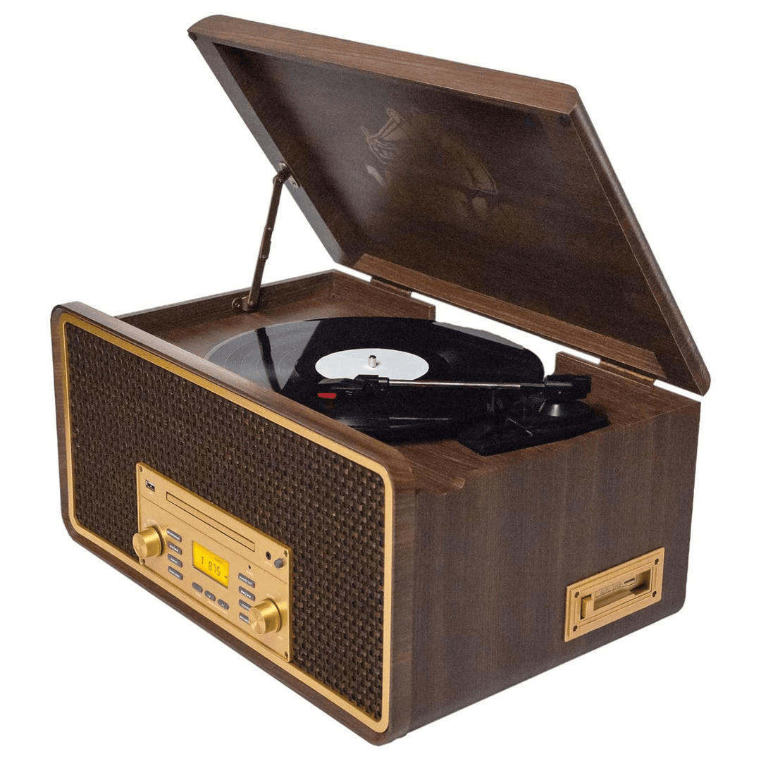Victor Monument Wood Turntable & 8-in-1 Music Center