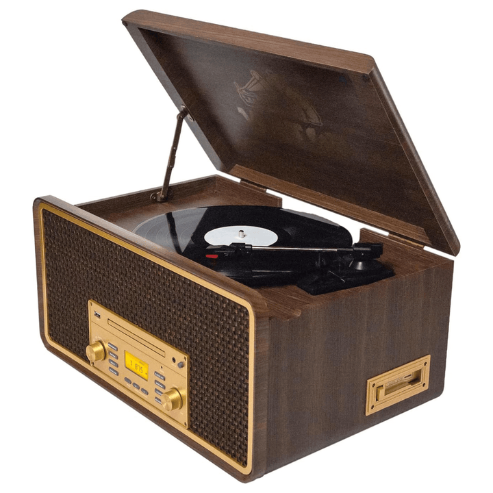 Victor Monument Wood Turntable & 8-in-1 Music Center