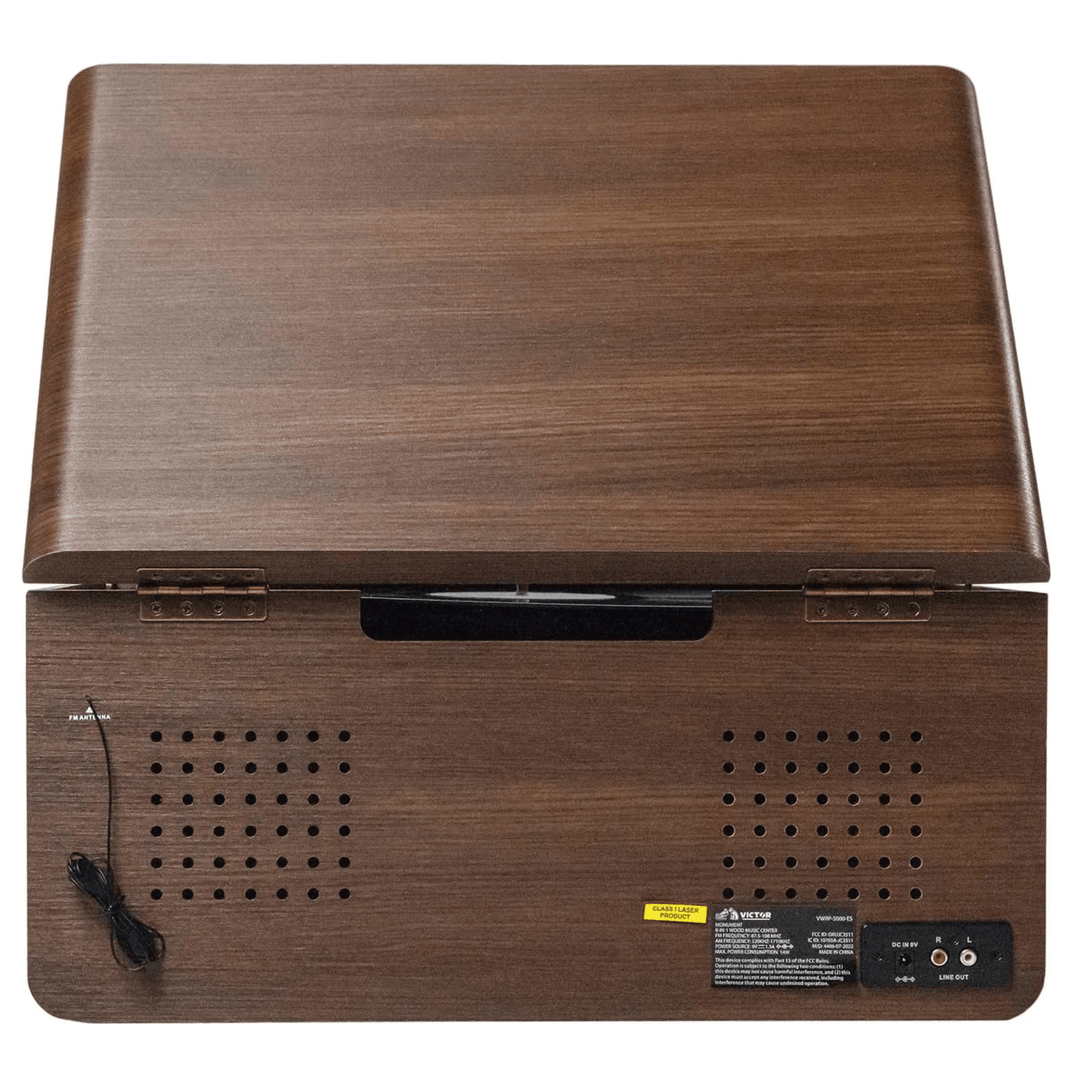 Victor Monument Wood Turntable & 8-in-1 Music Center
