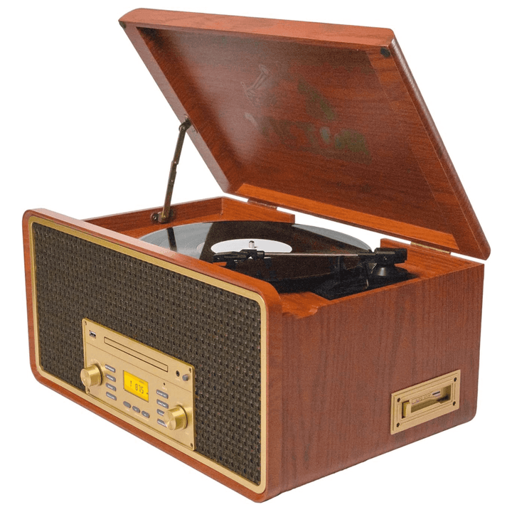 Victor Monument Wood Turntable & 8-in-1 Music Center