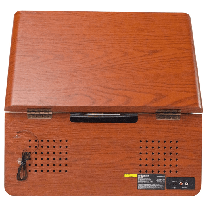 Victor Monument Wood Turntable & 8-in-1 Music Center