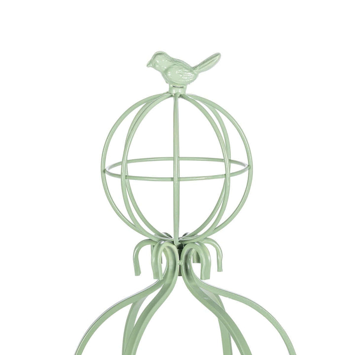 Fleur-de-Lis Planter Obelisk, Large, Soft Garden Green