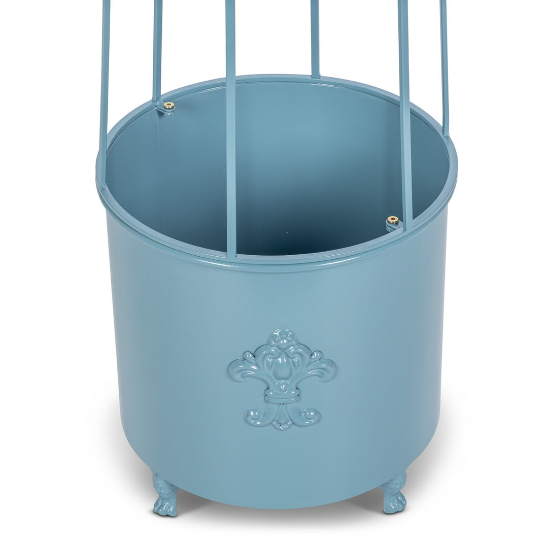 Fleur-de-Lis Planter Obelisk, Large, Provence Blue