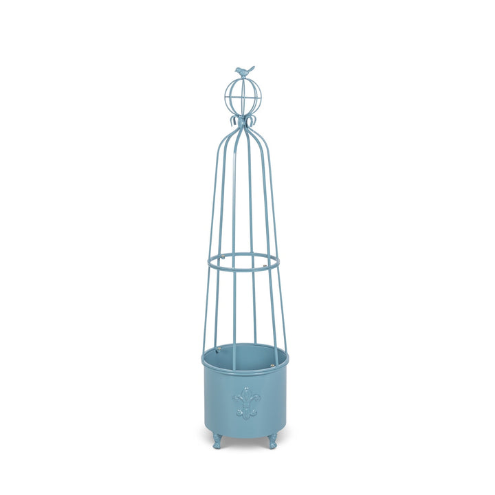Fleur-de-Lis Planter Obelisk, Small, Provence Blue