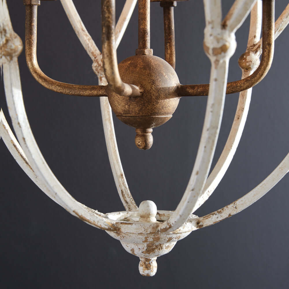 Vintage Distressed White Chandelier | Farmhouse Style Vintage Distressed White Chandelier | Farmhouse Style