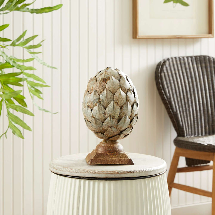 Vintage Galvanized Metal Artichoke Finial