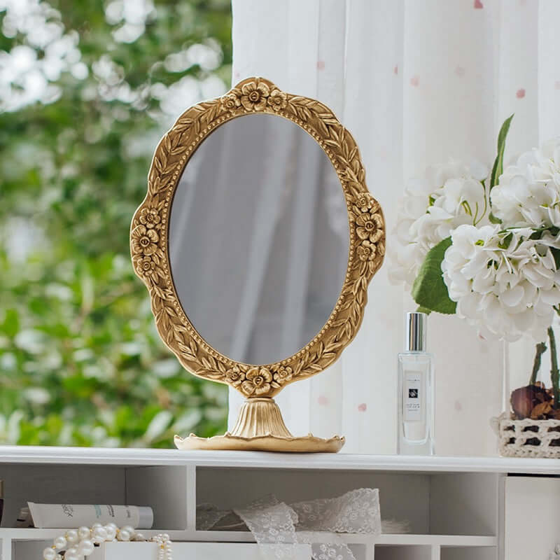 antique gold dressing table mirror Vintage Gold Louis Style Olympus Antoinette Dressing Table ,mirror&stool in Gold