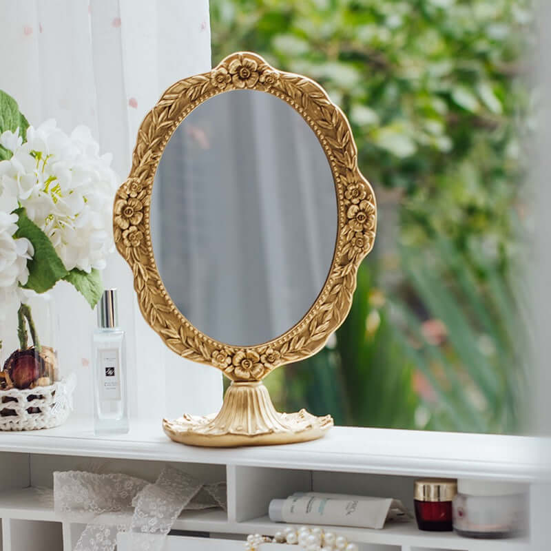 gold dressing mirror Claremont Panelled Dressing Table Mirror | Designed by Sophie Paterson