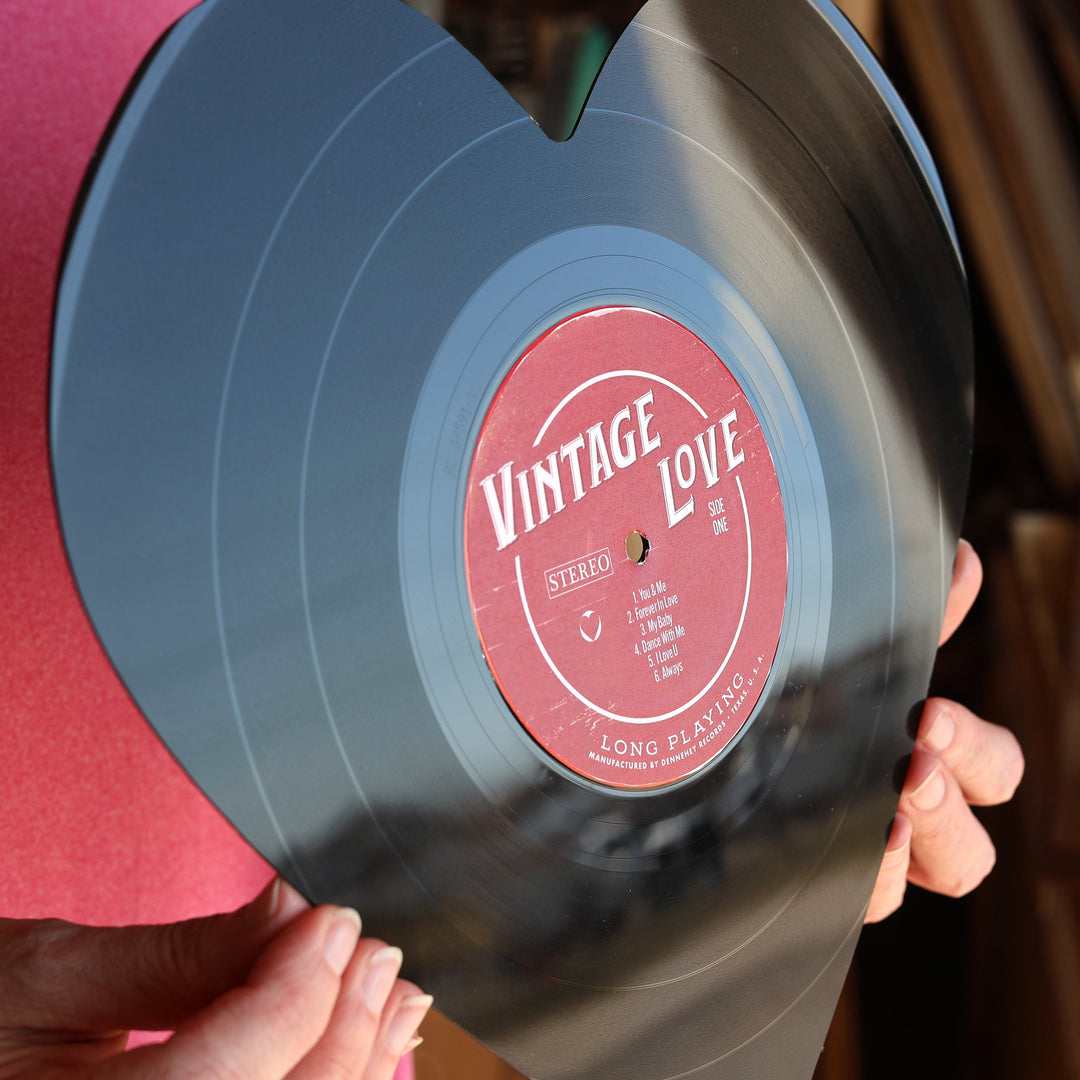 Upcycled Vinyl Record Heart Wall Art