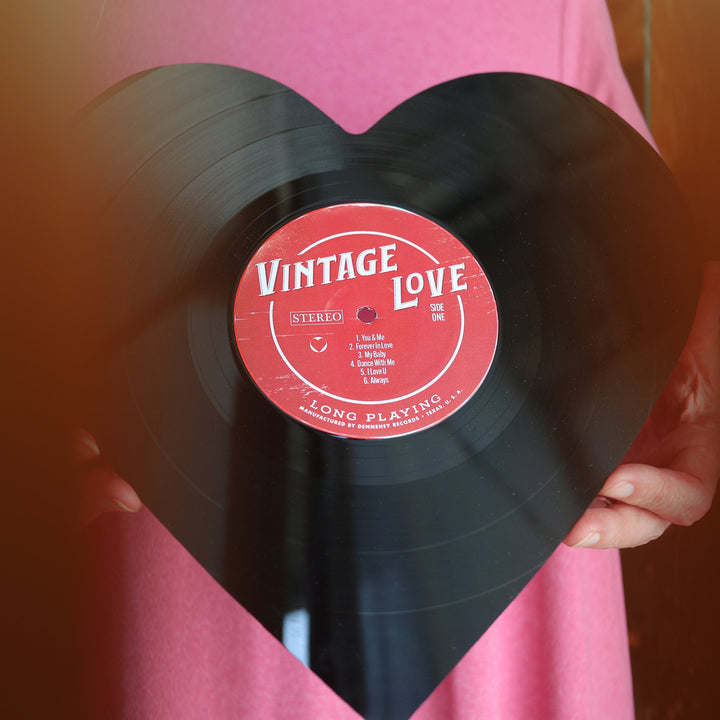 Upcycled Vinyl Record Heart Wall Art
