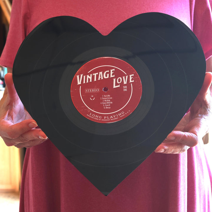 Upcycled Vinyl Record Heart Wall Art