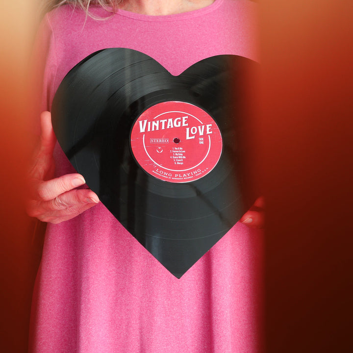 Upcycled Vinyl Record Heart Wall Art