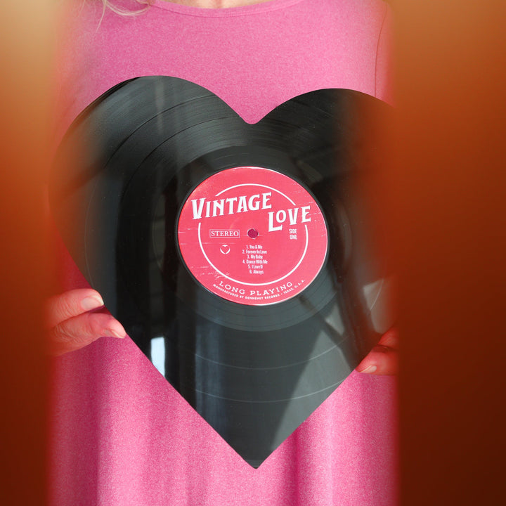 Upcycled Vinyl Record Heart Wall Art