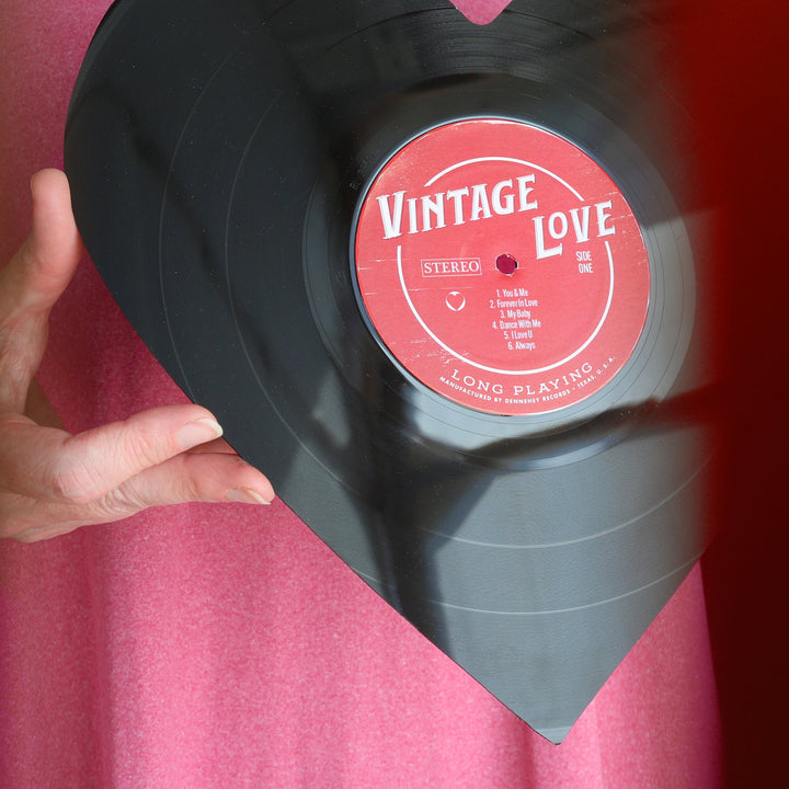 Upcycled Vinyl Record Heart Wall Art