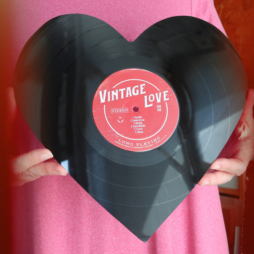 Upcycled Vinyl Record Heart Wall Art