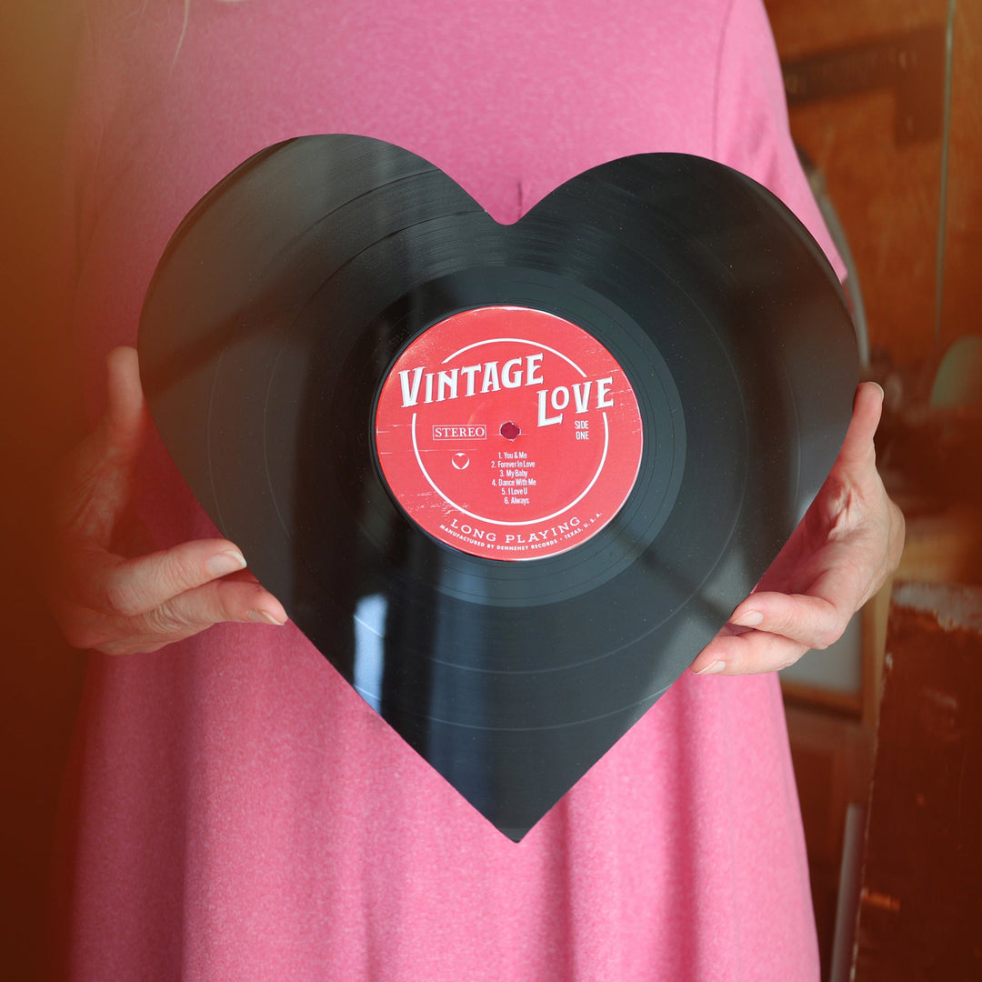 Upcycled Vinyl Record Heart Wall Art