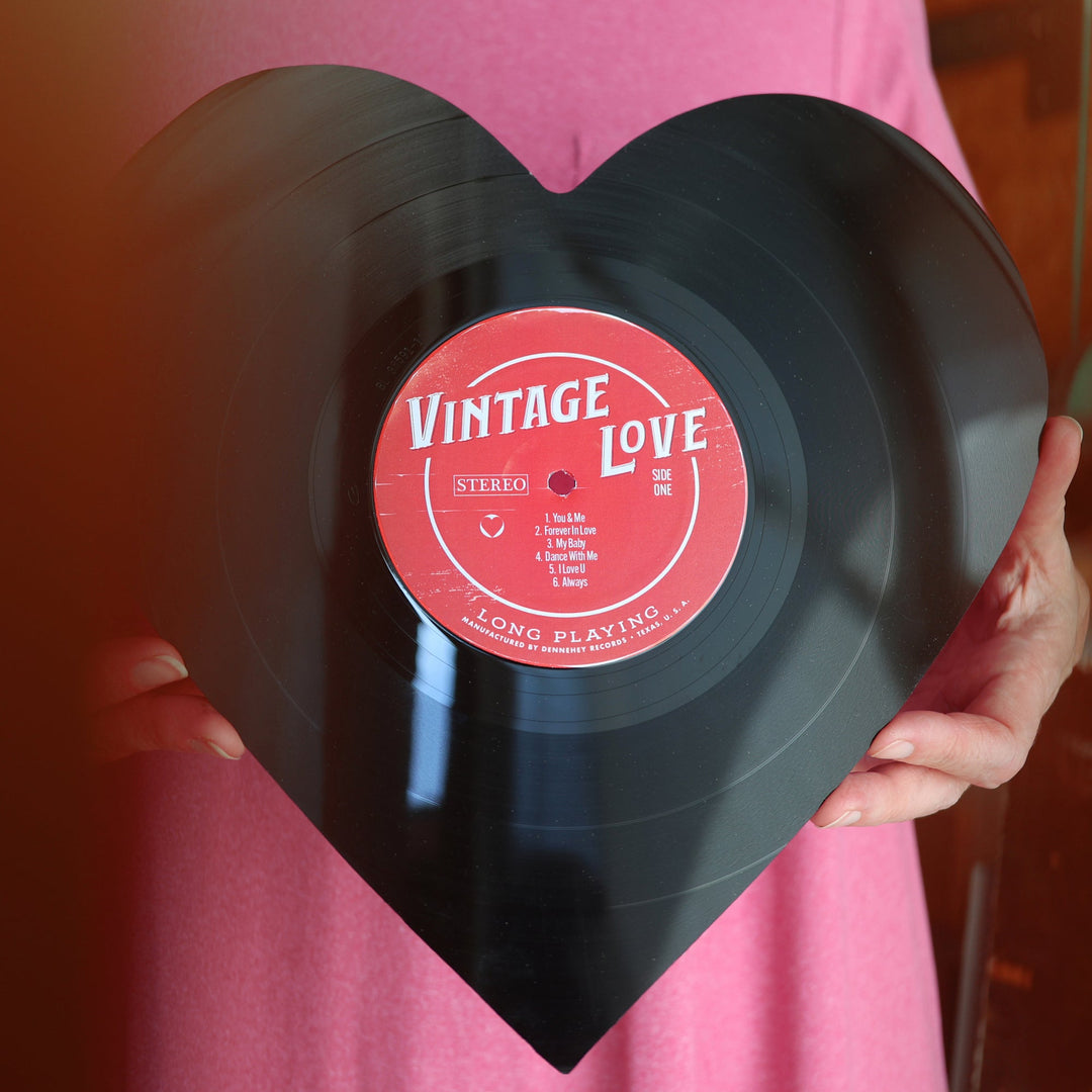 Upcycled Vinyl Record Heart Wall Art