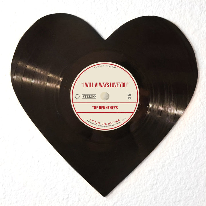 Upcycled Vinyl Record Heart Wall Art