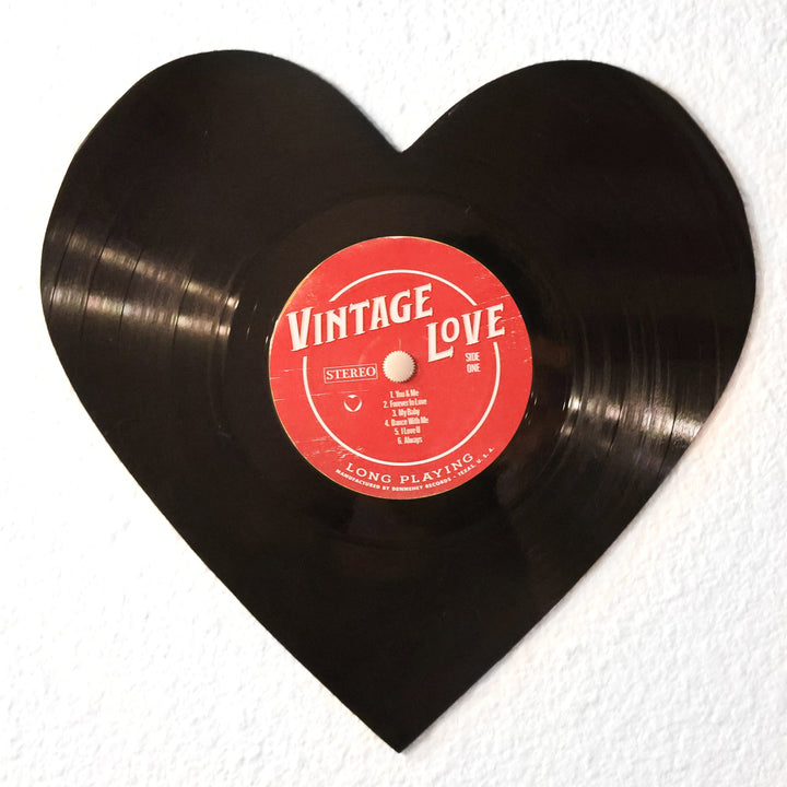 Upcycled Vinyl Record Heart Wall Art