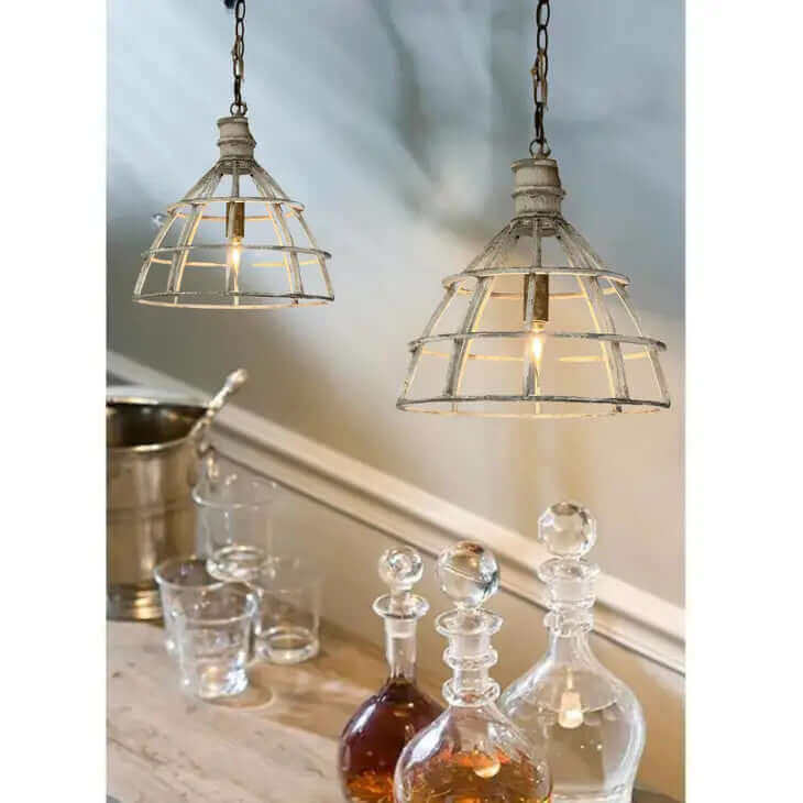 White cage pendant light new arrivals