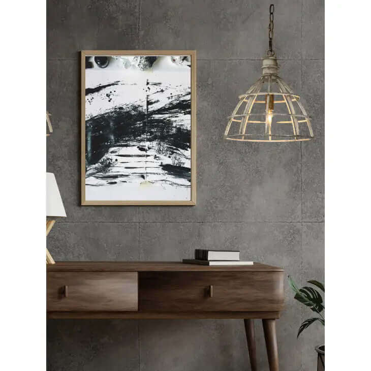 White cage pendant light sale
