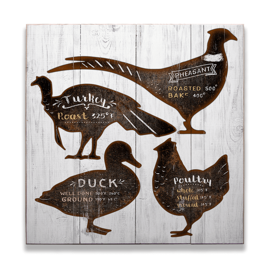 Farmhouse Kitchen Cooking Fowl Wall Art