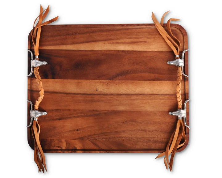 Western Long Horn Skull Serving Tray
