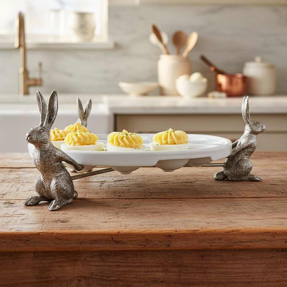 Whimsical Rabbit Deviled Egg Platter
