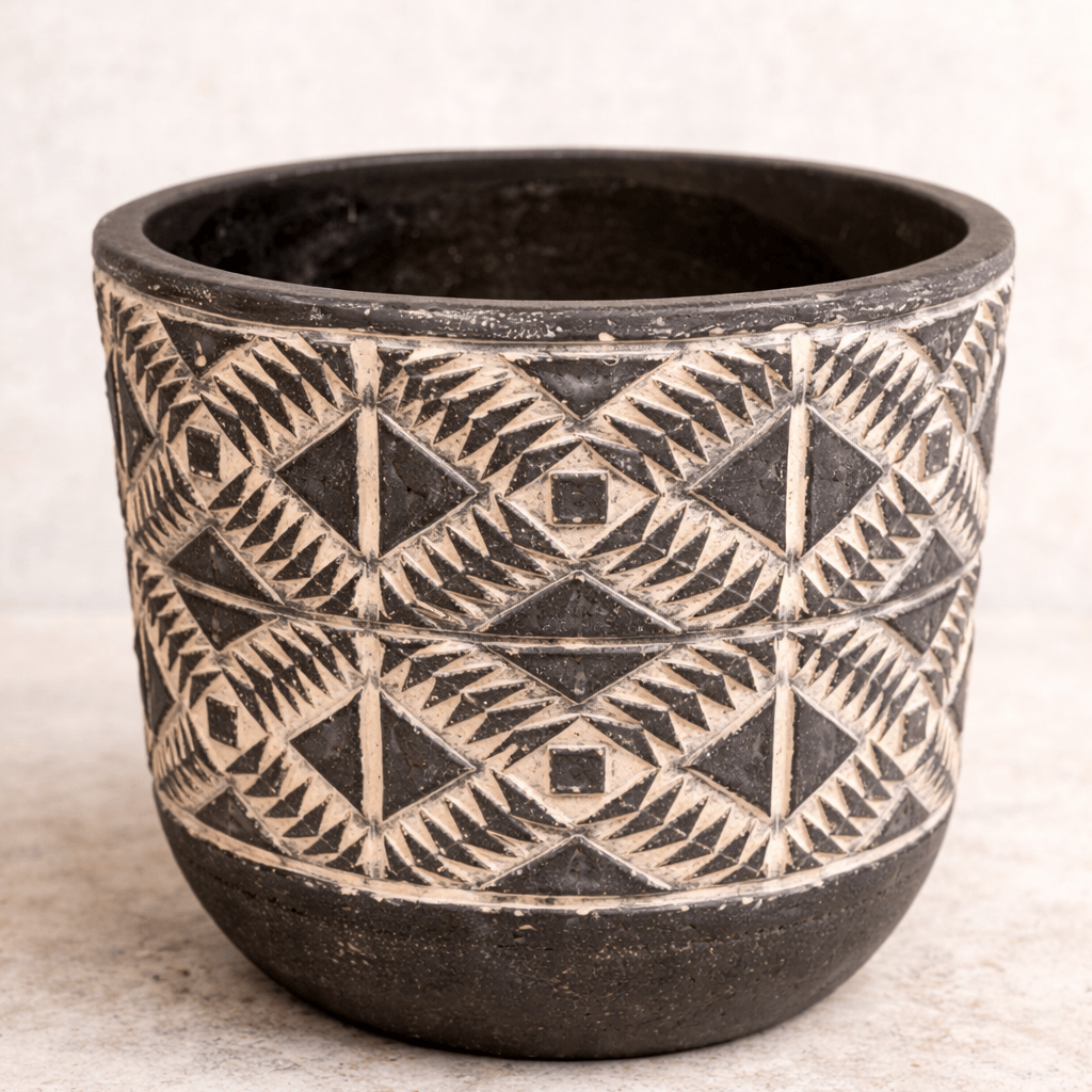 Aboriginal Planter Black