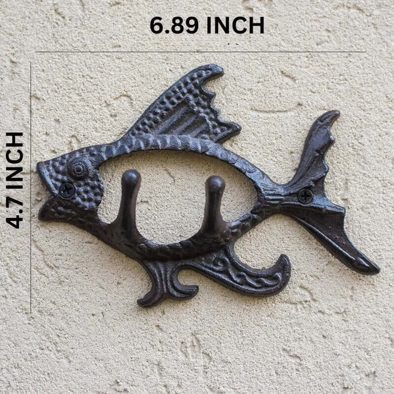 Antique Cast Iron Fish Wall Hook