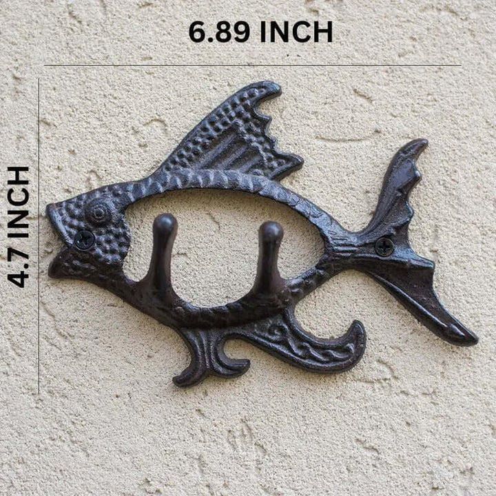 Antique Cast Iron Fish Wall Hook