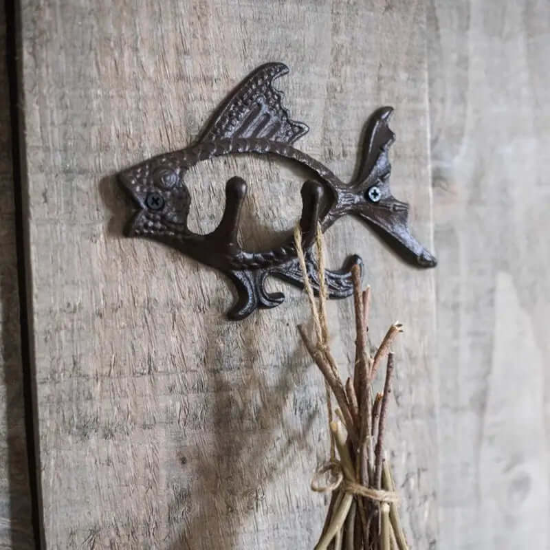 Antique Cast Iron Fish Wall Hook