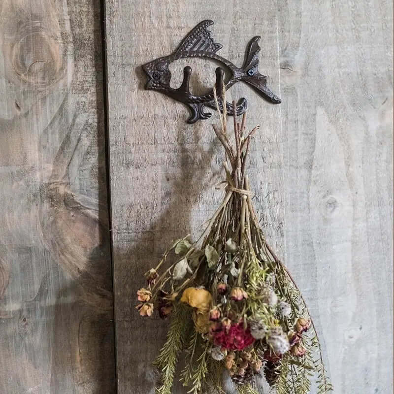 Antique Cast Iron Fish Wall Hook
