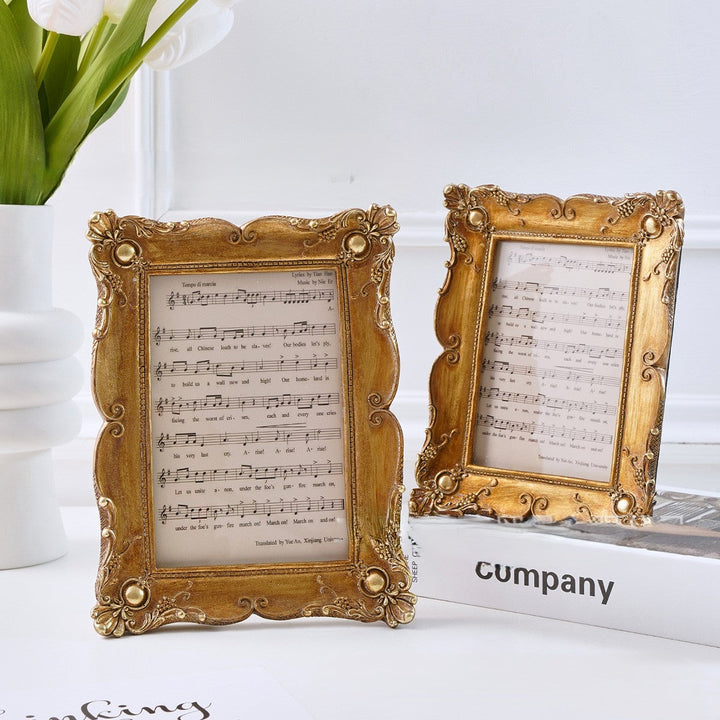 Antique Gold Scrollwork Picture Frames in medium and small sizes