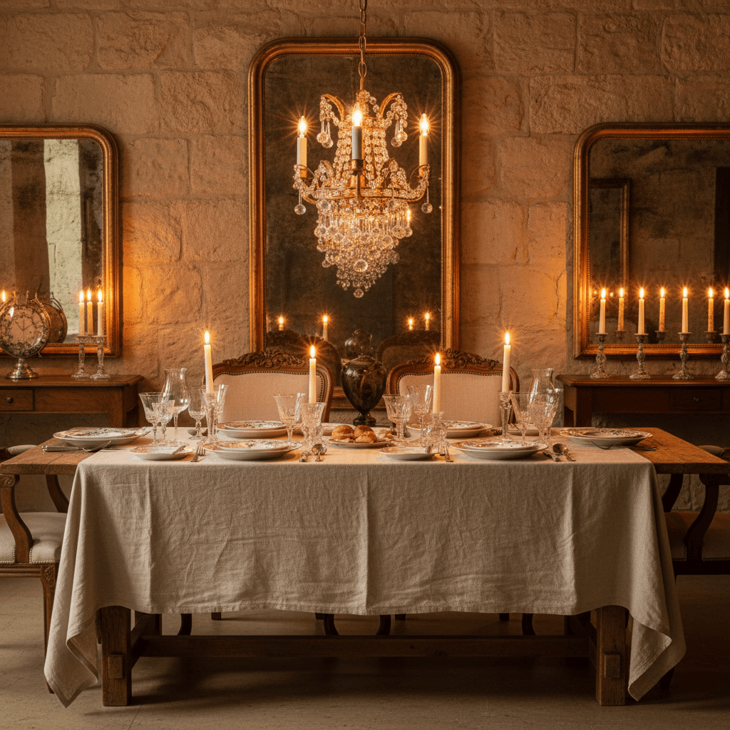 Antique Gold Leaf Italian Mini Crystal Chandelier