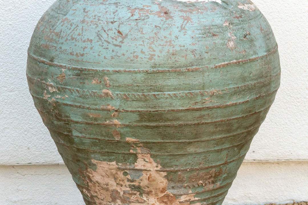 Antique Mediterranean Terracotta Pottery Vessel showcasing coastal elegance and craftsmanship.