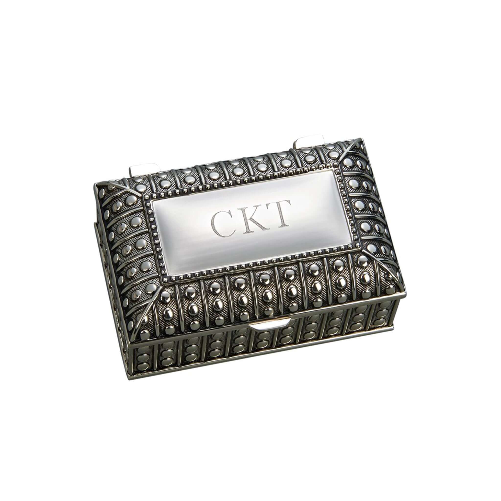 Antique-Style Silver Jewelry Box - Trinket Holder – Vintage Shopper