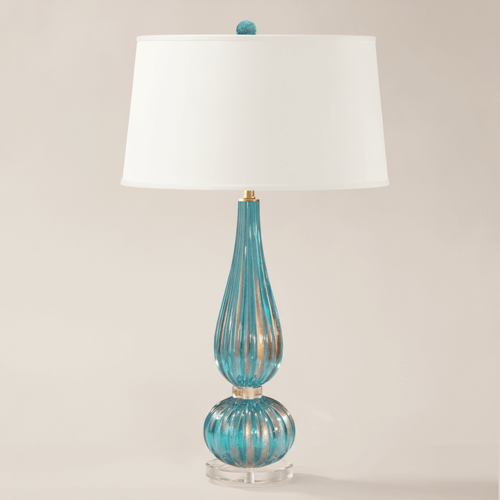 Blue Murano glass table lamp